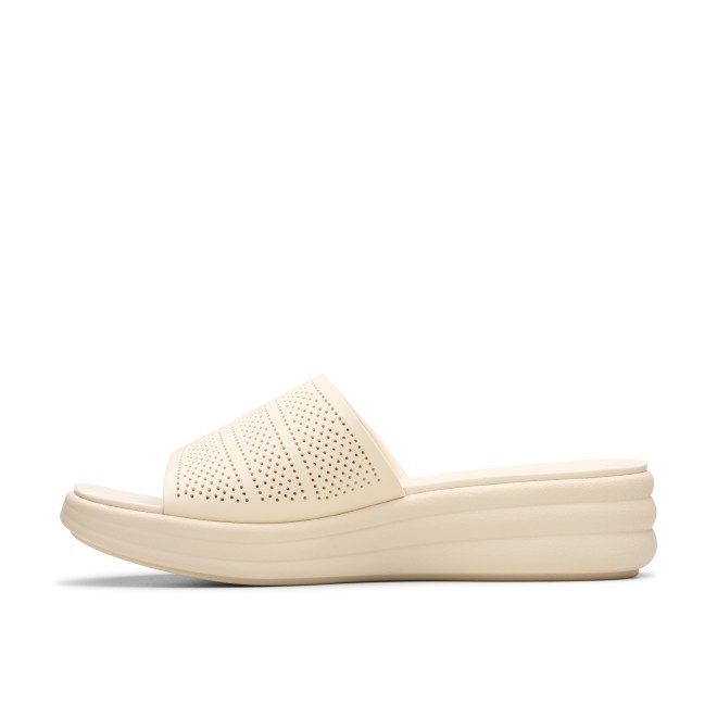 Clarks Women Off-white Casual Slip Ons (SKU: 161-1626-66-3)