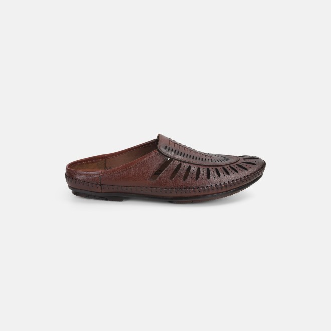 Mochi Men Brown Ethnic Slip Ons (SKU: 18-1004-12-39)