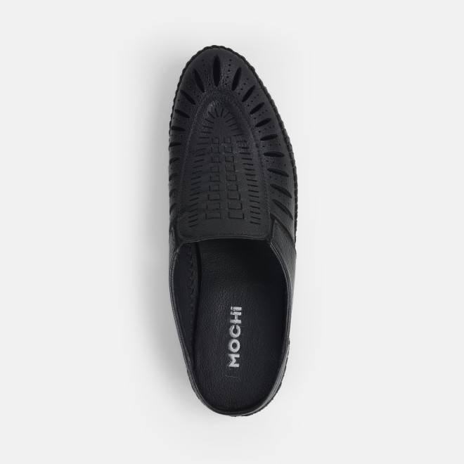 Mochi Men Black Ethnic Slip Ons (SKU: 18-1004-11-39)