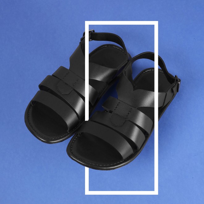 Men Black Casual Sandals