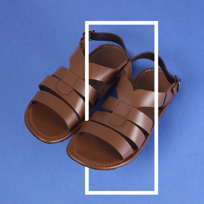 Mochi Men Tan Casual Sandals