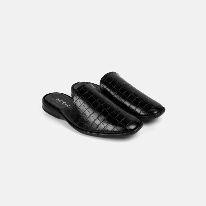 Mochi Men Black Ethnic Slip Ons (SKU: 18-1058-11-40)