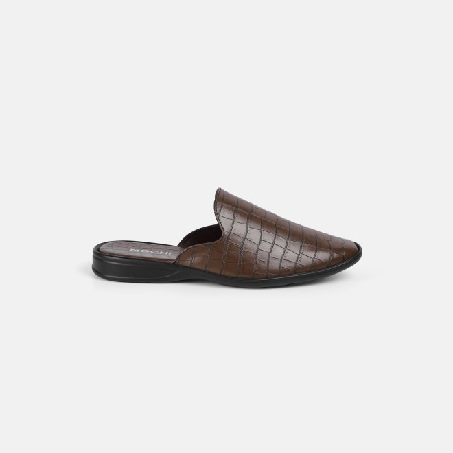 Mochi Men Brown Ethnic Slip Ons (SKU: 18-1058-12-40)