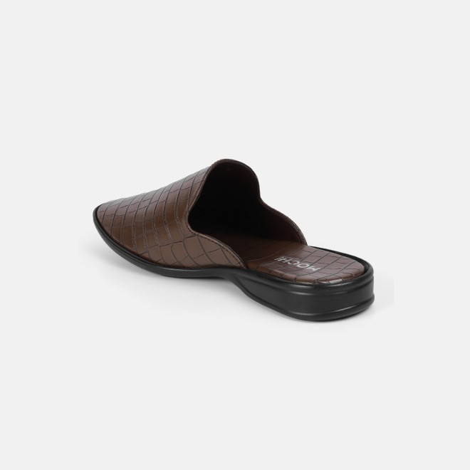 Mochi Men Brown Ethnic Slip Ons (SKU: 18-1058-12-40)