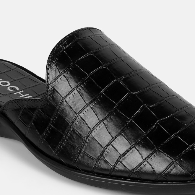 Mochi Men Black Ethnic Slip Ons (SKU: 18-1058-11-40)