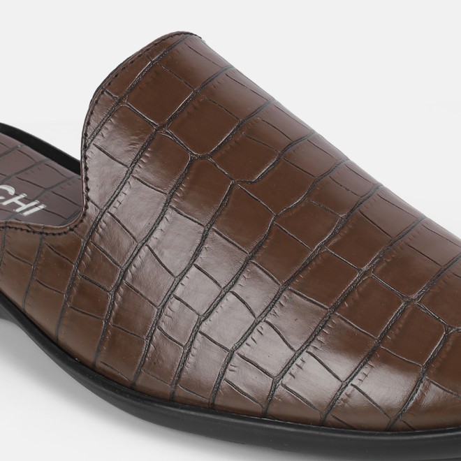 Mochi Men Brown Ethnic Slip Ons (SKU: 18-1058-12-40)