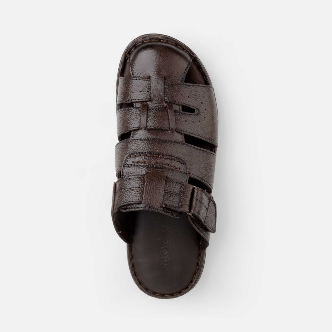 Mochi Men Brown Casual Slip Ons (SKU: 18-1083-12-40)