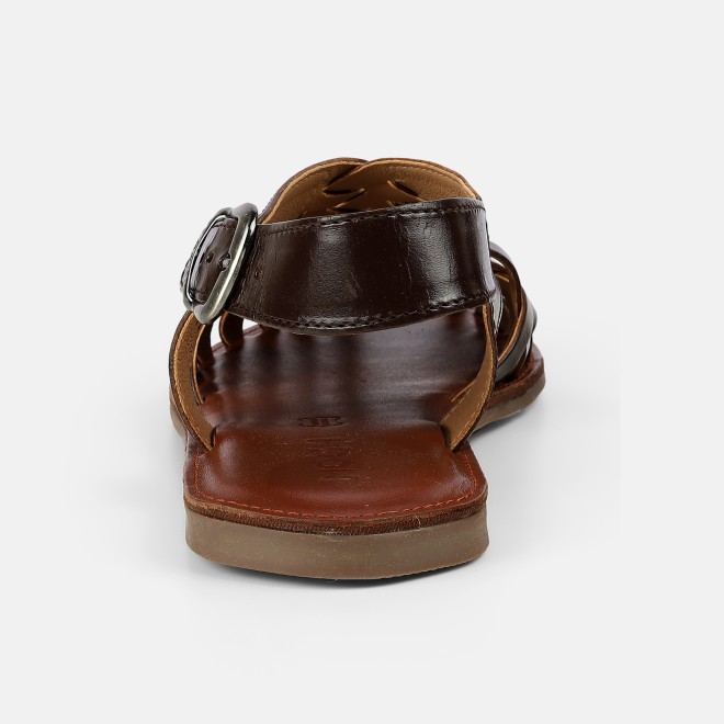 Mochi Men Brown Ethnic Sandals (SKU: 18-1122-12-40)