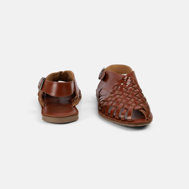 Mochi Men Tan Ethnic Sandals (SKU: 18-1122-23-40)