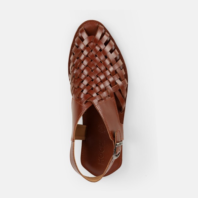 Mochi Men Tan Ethnic Sandals (SKU: 18-1122-23-40)