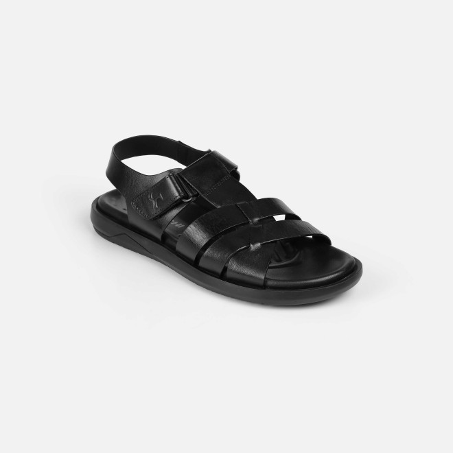 Mochi Men Black Casual Sandals
