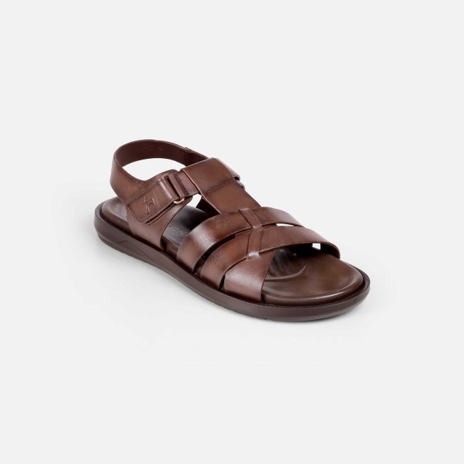 Mochi Men Brown Casual Sandals