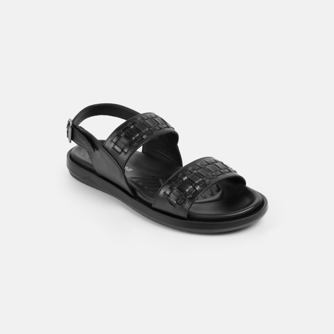 Mochi Men Black Casual Sandals