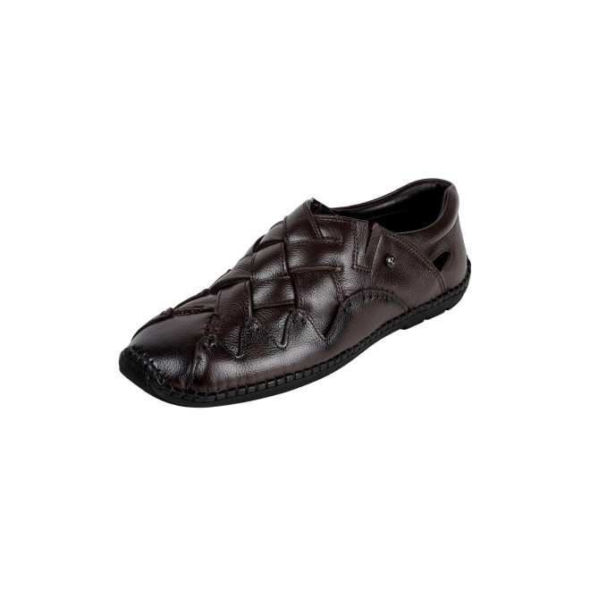 Mochi Men Brown Ethnic Jutis (SKU: 18-1130-12-41)