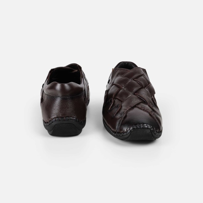 Mochi Men Brown Ethnic Jutis (SKU: 18-1130-12-41)