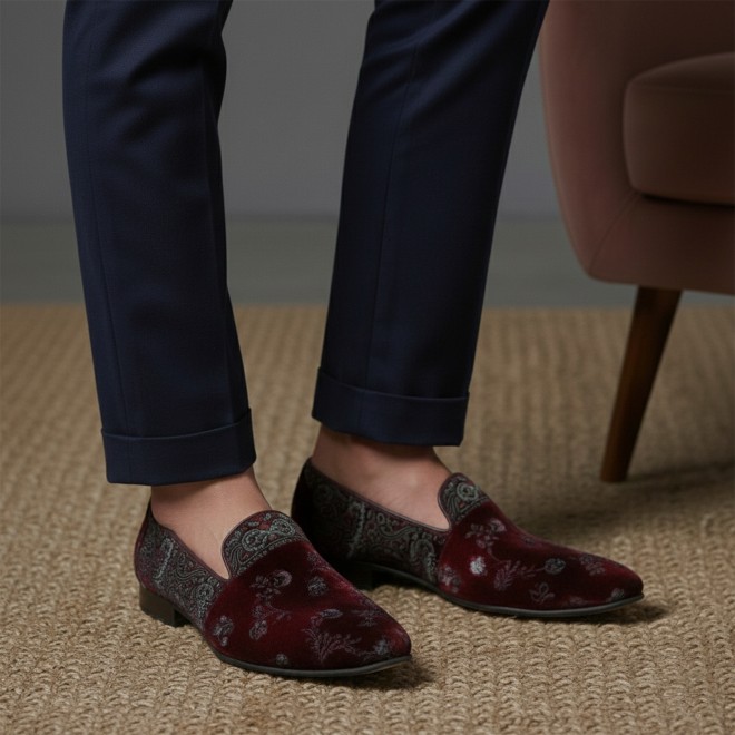 Mochi Men Wine Ethnic Jutis (SKU: 18-1133-58-41)