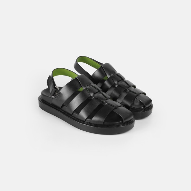 Mochi Men Black Casual Sandals (SKU: 18-1153-11-40)