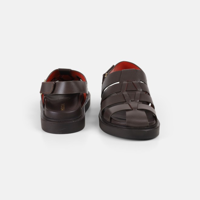 Mochi Men Brown Casual Sandals (SKU: 18-1153-12-40)