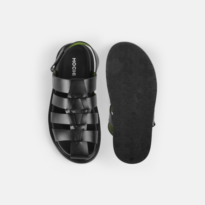 Mochi Men Black Casual Sandals (SKU: 18-1153-11-40)
