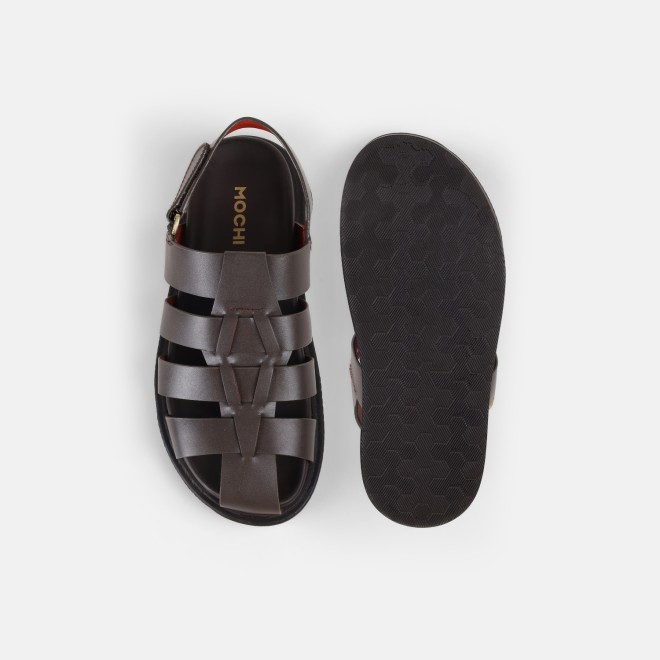 Mochi Men Brown Casual Sandals (SKU: 18-1153-12-40)