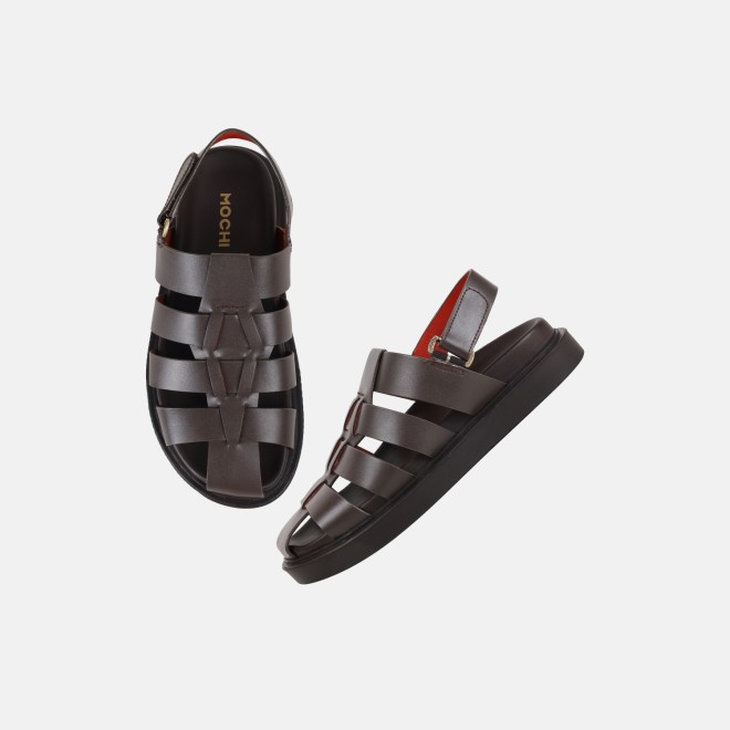 Mochi Men Brown Casual Sandals (SKU: 18-1153-12-40)