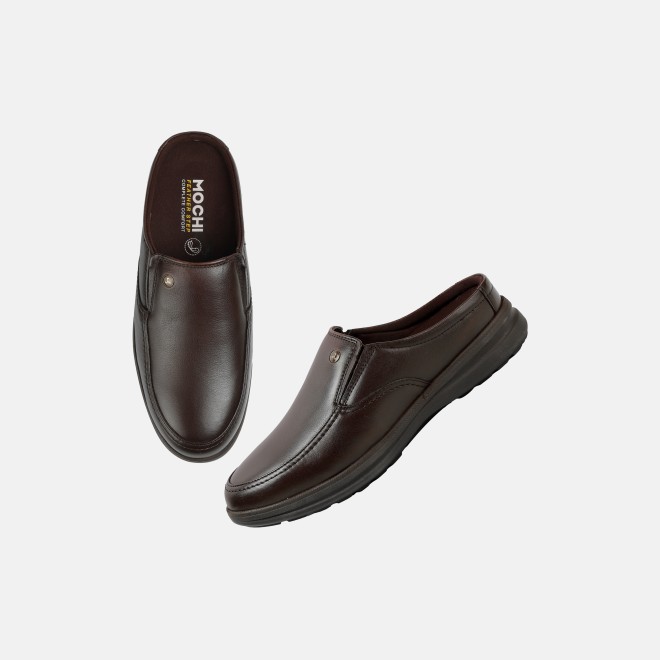 Mochi Men Brown Casual Slip Ons (SKU: 18-1156-12-40)