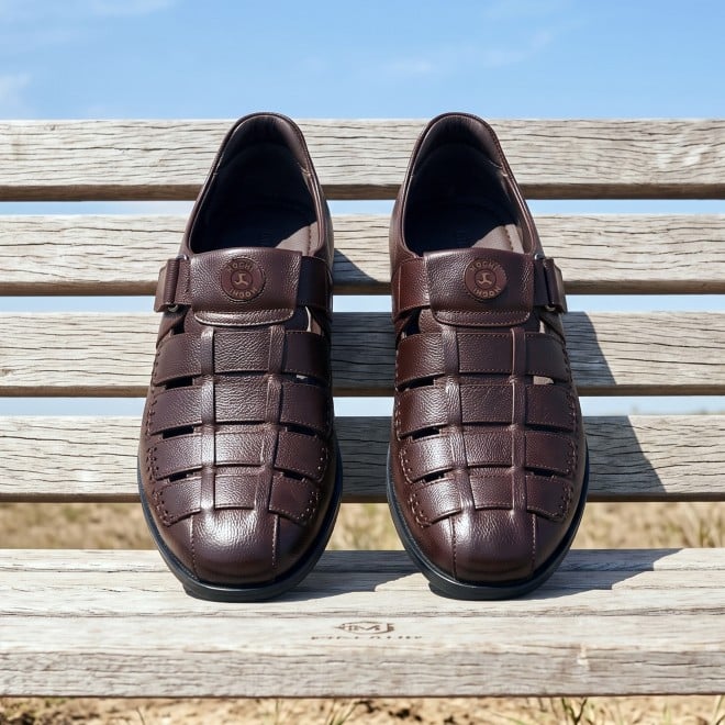 Mochi Men Brown Casual Sandals (SKU: 18-1157-12-40)
