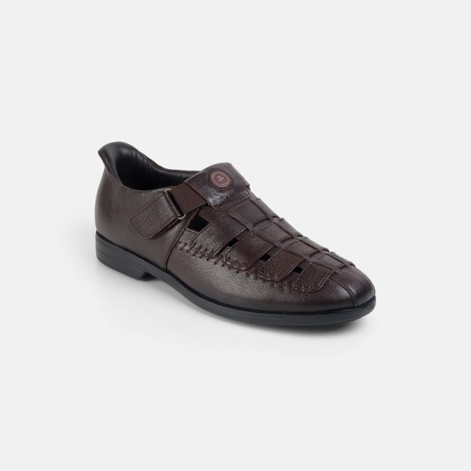 Mochi Men Brown Casual Sandals (SKU: 18-1157-12-40)