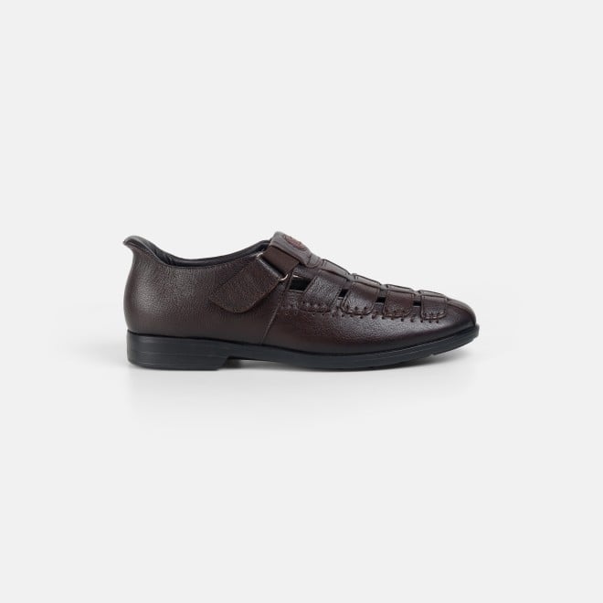 Mochi Men Brown Casual Sandals (SKU: 18-1157-12-40)