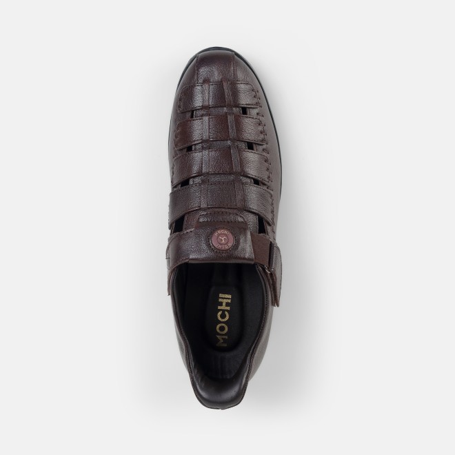 Mochi Men Brown Casual Sandals (SKU: 18-1157-12-40)