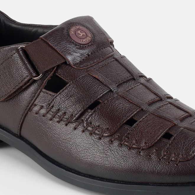 Mochi Men Brown Casual Sandals (SKU: 18-1157-12-40)