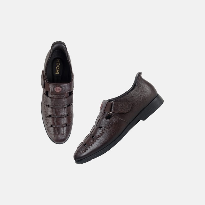 Mochi Men Brown Casual Sandals (SKU: 18-1157-12-40)