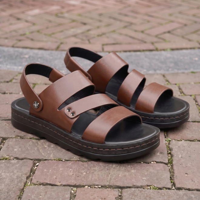 Mochi Men Brown Casual Sandals (SKU: 18-1167-12-40)
