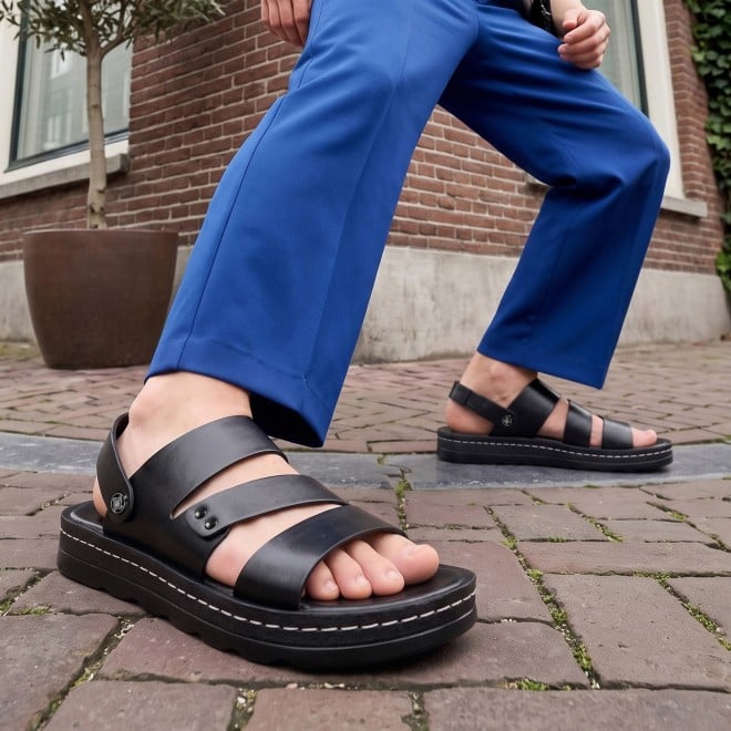 Mochi Men Black Casual Sandals (SKU: 18-1167-11-40)