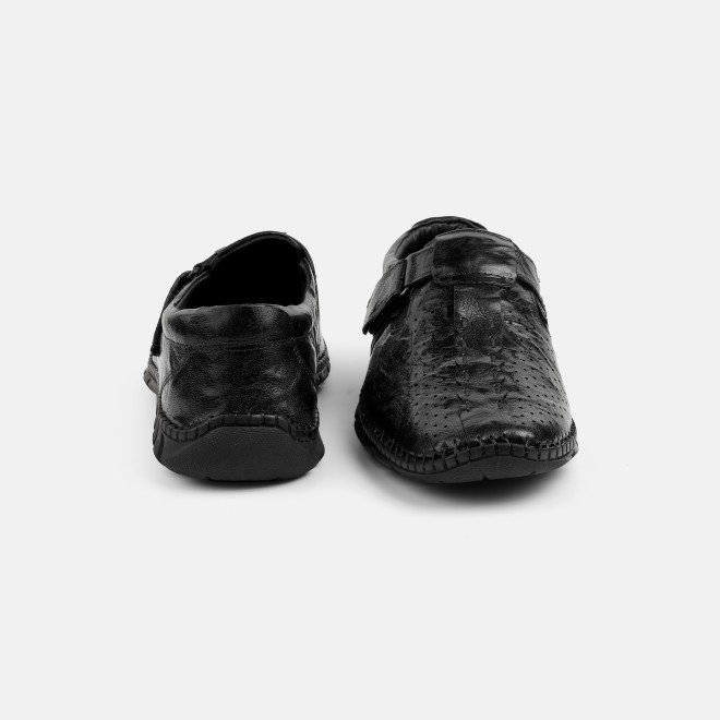 Mochi Men Black Ethnic Sandals (SKU: 18-1168-11-40)