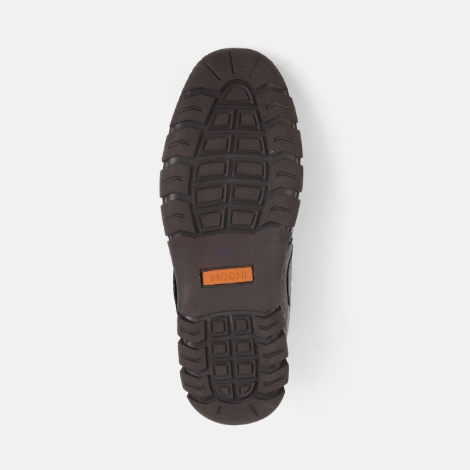 Mochi Men Brown Ethnic Sandals (SKU: 18-1168-12-40)
