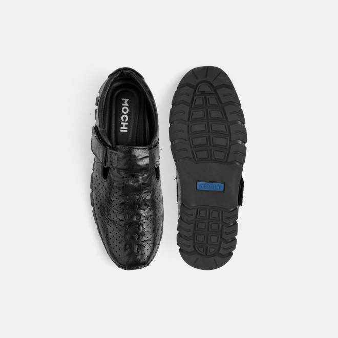 Mochi Men Black Ethnic Sandals (SKU: 18-1168-11-40)