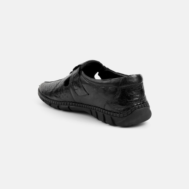 Mochi Men Black Ethnic Sandals (SKU: 18-1168-11-40)