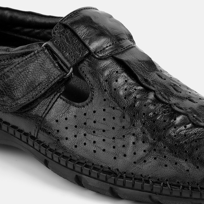 Mochi Men Black Ethnic Sandals (SKU: 18-1168-11-40)