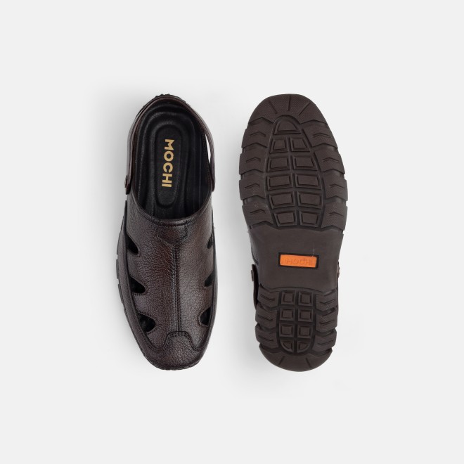 Mochi Men Brown Casual Sandals (SKU: 18-1169-12-40)