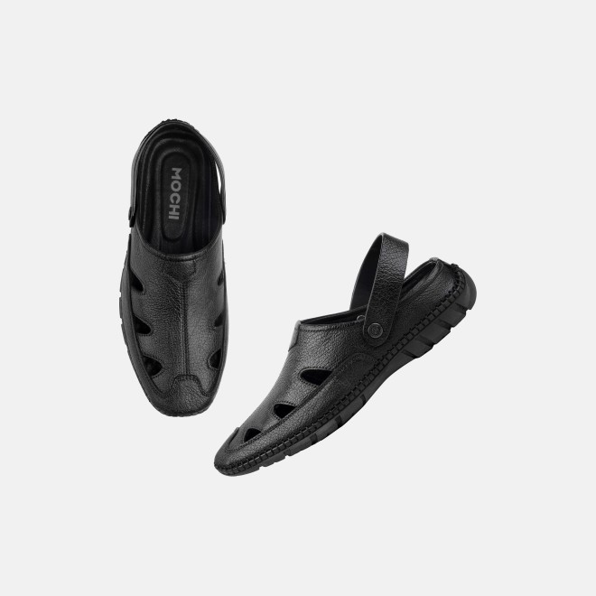 Mochi Men Black Casual Sandals (SKU: 18-1169-11-40)