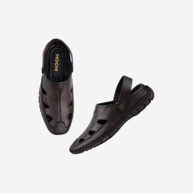 Mochi Men Brown Casual Sandals (SKU: 18-1169-12-40)