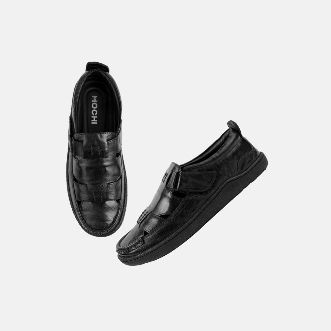 Mochi Men Black Casual Sandals (SKU: 18-1170-11-40)