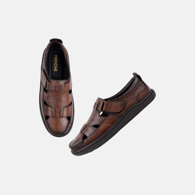 Mochi Men Brown Casual Sandals (SKU: 18-1170-12-40)