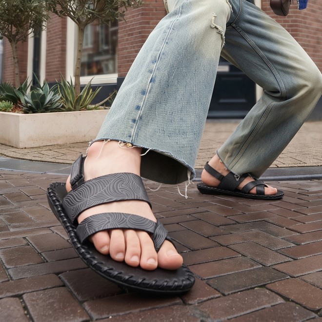 Mochi Men Grey Casual Sandals (SKU: 18-1180-14-40)