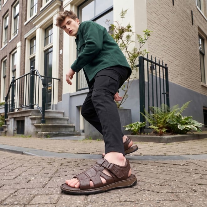 Mochi Men Brown Casual Sandals (SKU: 18-1186-12-40)