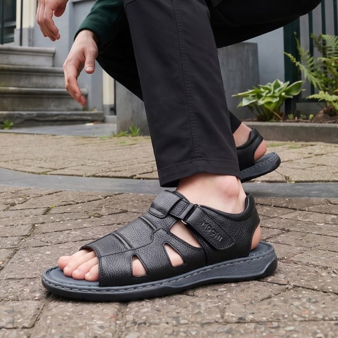 Mochi Men Black Casual Sandals (SKU: 18-1186-11-40)