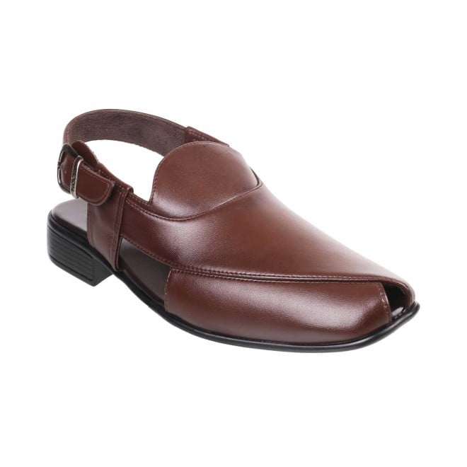 Mochi Men Maroon Ethnic Pathani Sandals (SKU: 18-1359-44-44)