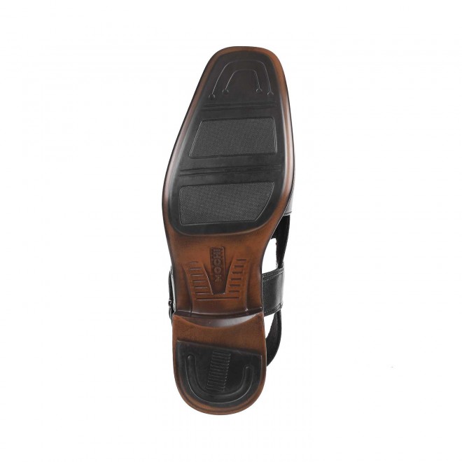 Mochi Men Black Ethnic Pathani Sandals (SKU: 18-1359-11-44)