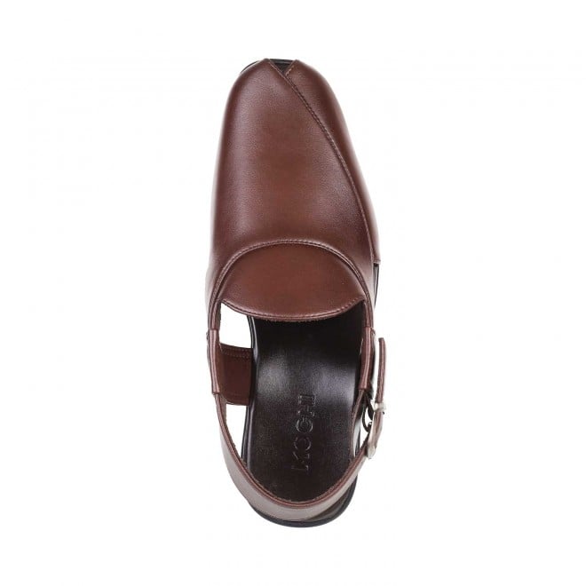 Mochi Men Maroon Ethnic Pathani Sandals (SKU: 18-1359-44-44)